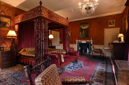 A four poster bedroom at Langdon Manor, Yorkshire Dales