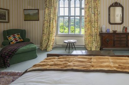 A king size bedroom at Aberfeldy House, Perthshire