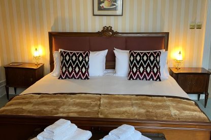 A king size bedroom at Aberfeldy House, Perthshire