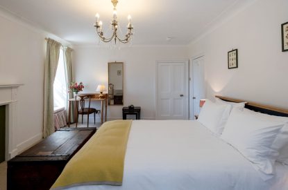 A king size bedroom at Aberfeldy House, Perthshire
