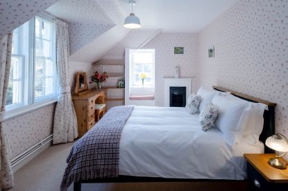 A king size bedroom at Aberfeldy House, Perthshire