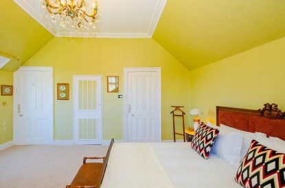 A king size bedroom at Aberfeldy House, Perthshire