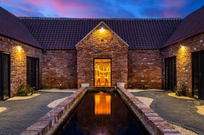 The courtyard at Sherwood Lodge, Sherwood Forest