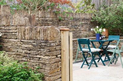The terrace at Lemon Tree Cottage, Cotswolds