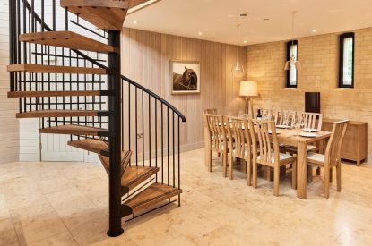 The dining area at Campolina Stable, Northumberland