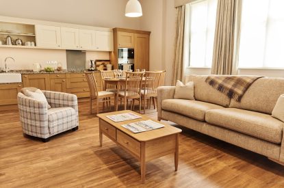 Open plan living space at Senner Stalls, Northumberland