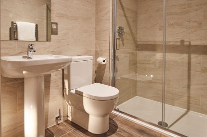 A bathroom room at The Falabella, Northumberland