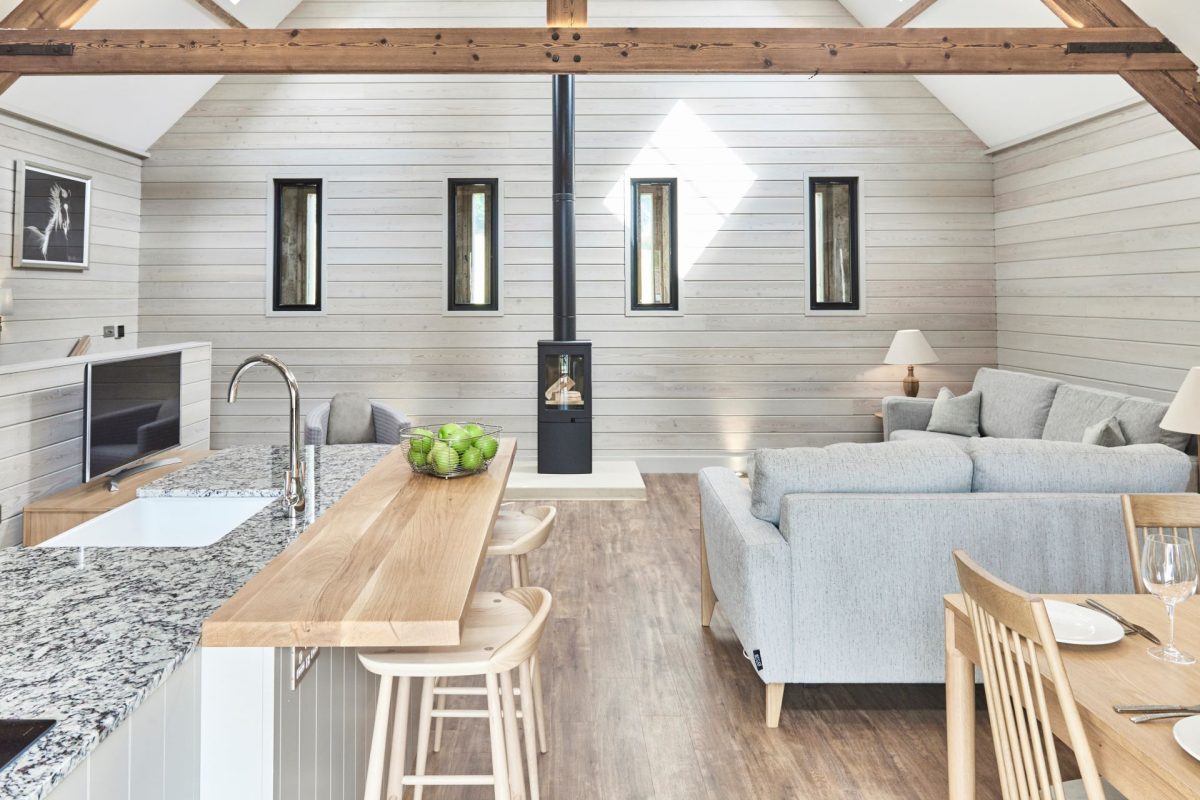 The open plan living space at The Henson, Northumberland