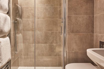 A bathroom at The Samaloco, Northumberland