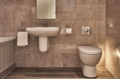 A bathroom at The Samaloco, Northumberland