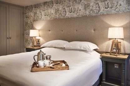 A king size bedroom at The Samaloco, Northumberland