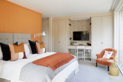 A super king size bedroom at Sycamore Grand Suite, Cotswolds
