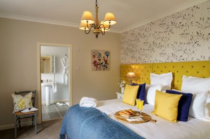 A super king size bedroom at The Clans, Fife