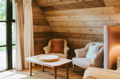 The living space at Thyme Pyggy, Hampshire