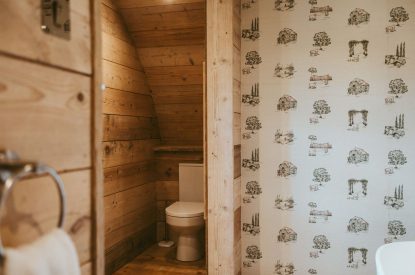 The shower room at Rosemary Pyggy, Hampshire