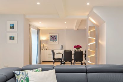 The living space at The Old School, Oxwich