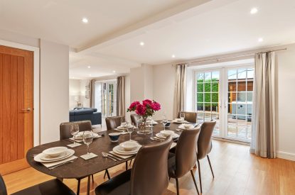 The dinng room at The Old School, Oxwich