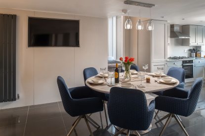 The dining space at The Annex at Runninghill, Peak District