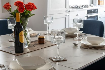 The dining table at The Annex at Runninghill, Peak District