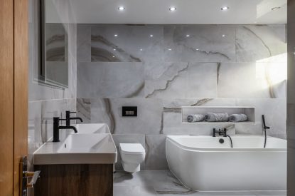 A bathroom at The Annex at Runninghill, Peak District