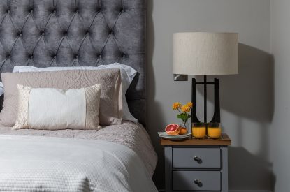 A super king size bedroom at The Annex at Runninghill, Peak District