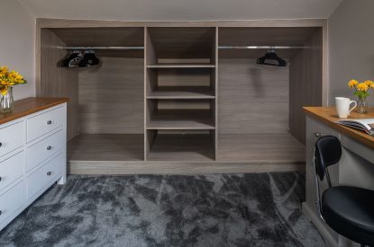 Wardrobe space at The Annex at Runninghill, Peak District