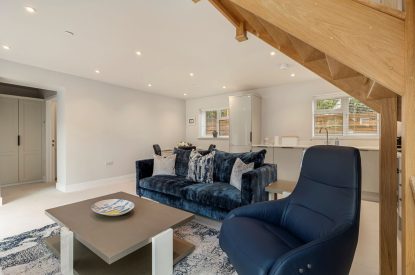 The living space at The Little House in Oxwich, Gower