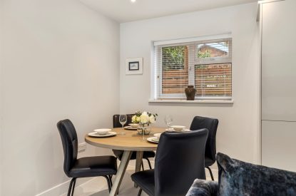 The dining area at The Little House in Oxwich, Gower