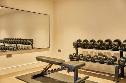 The gym at Edgewater House, Hampshire