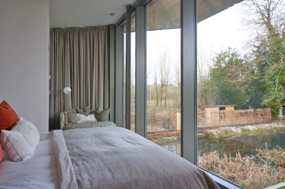 A king size bedroom at Edgewater House, Hampshire