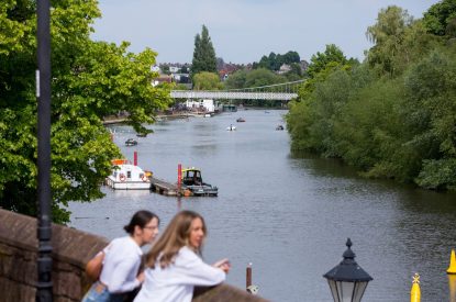 Views of the river Dee at Chester House, Cheshire