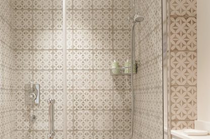 A shower room at The Painswick Retreat, Cotswolds