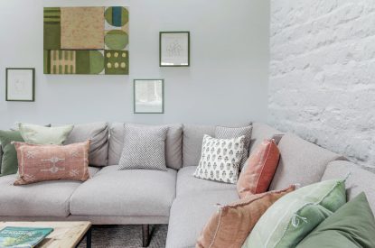 The lounge at The Painswick Retreat, Cotswolds