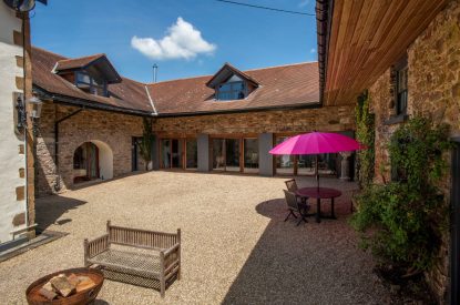The courtyard at Chulmleigh Manor, Devon