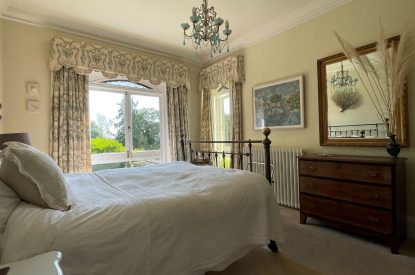 A double bedroom at Chulmleigh Manor, Devon
