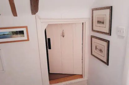 The secret door at Hamble Riverside Cottage, Old Bursledon, Hampshire