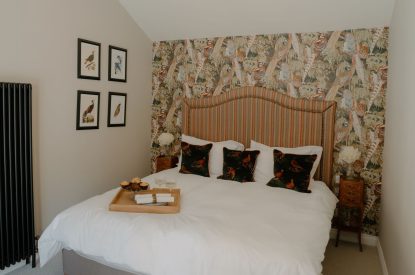 A super king sized bedroom at Cheshire Manor, Bickerton