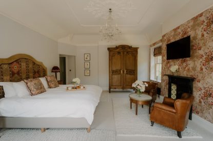 Super king sized bedroom at Cheshire Manor, Bickerton