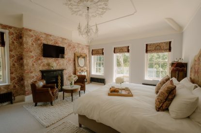Super king sized bedroom at Cheshire Manor, Bickerton