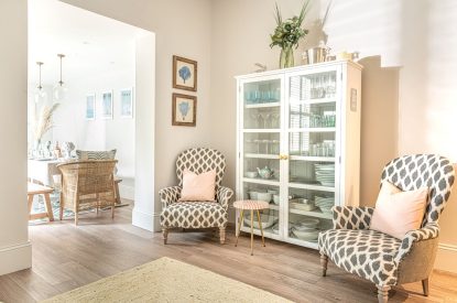 Seating area at Coral House, Dorset