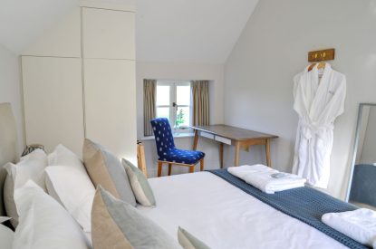 A super king sized bedroom at The Creamery, Somerset