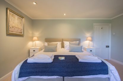 A super king sized bedroom at The Creamery, Somerset