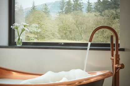 The copper bath tub at Copeland House, Lake District