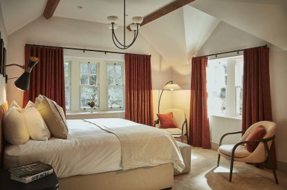 A super king size bedroom at Copeland House, Lake District