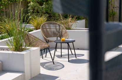 Outdoor seating area at Skippers Retreat, Hamble