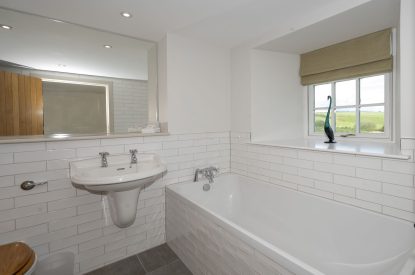 A bathroom at Burnside Farmhouse, Perthshire