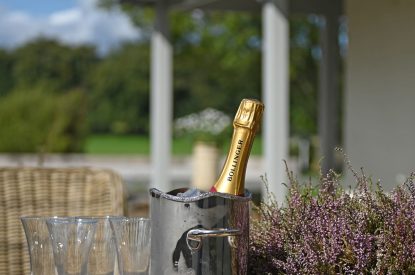 Outdoor dining at Burnside Farmhouse, Perthshire
