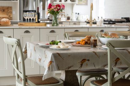 The dining kitchen at Burnside Farmhouse, Perthshire