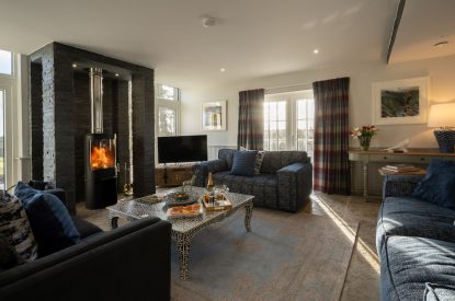 The living room at The Aulde Byre, Perthshire