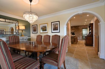 The dining room at Heatherglen House, Perthshire